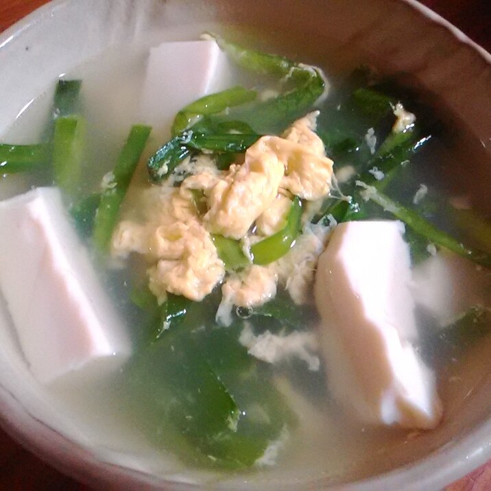 ★ニラと豆腐の中華スープ★